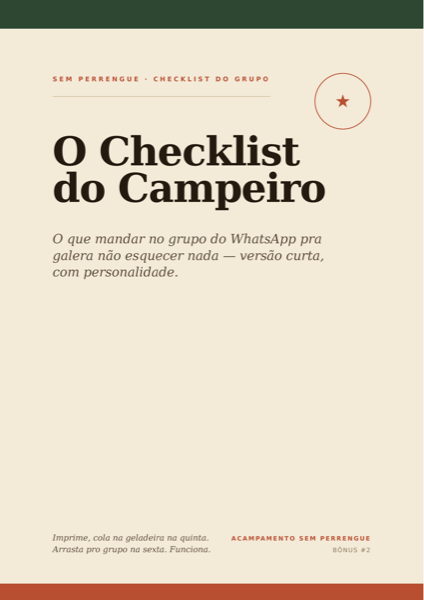Capa do Checklist do Campeiro