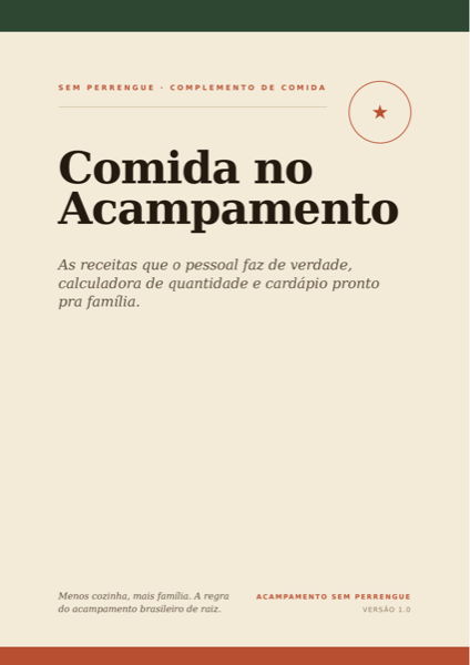 Capa do guia Comida no Acampamento